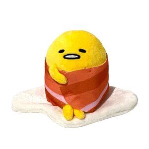 Gund Sanrio Gudetama the Lazy Egg in Bacon Blanket Plush 5" Kawaii Japan Foodie